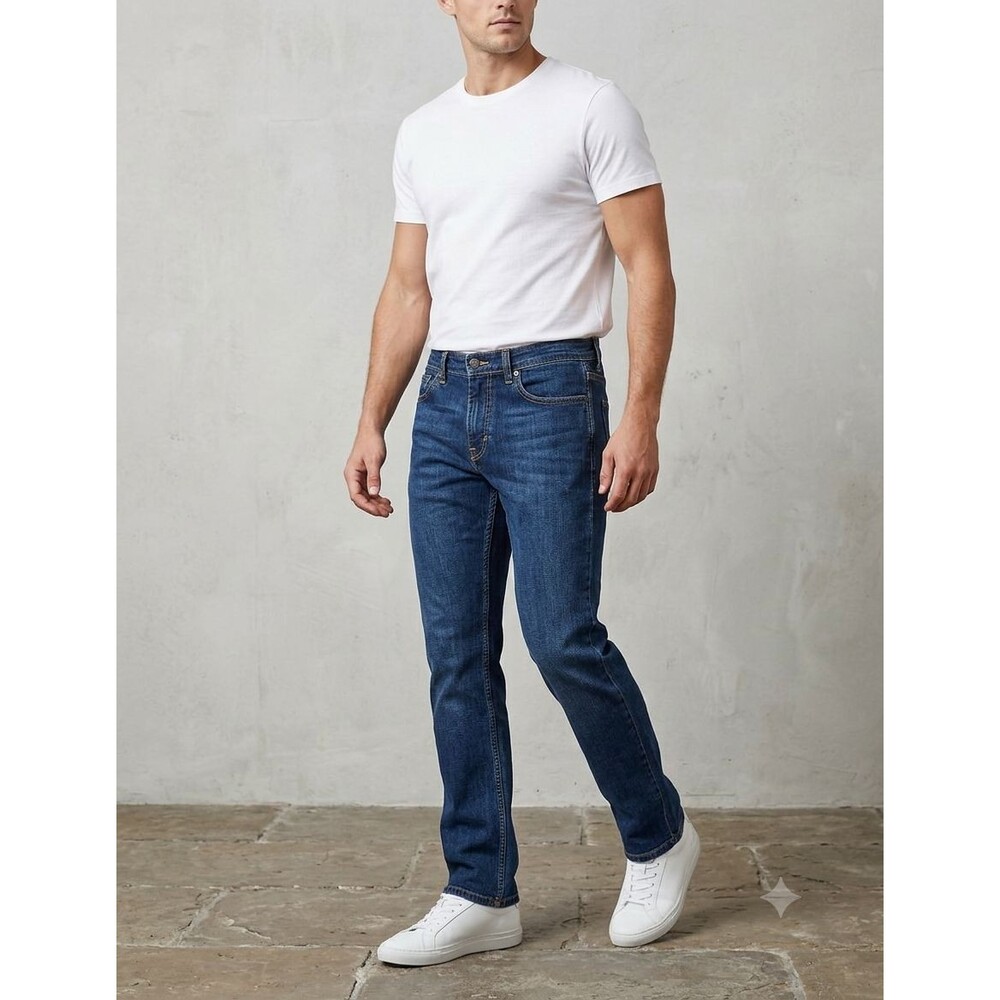 Origin D68 Men’s 34x31 Stretch Jeans Made in USA Dark Wash Straight Leg Denim